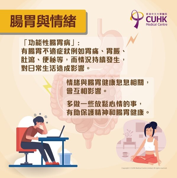 大家知道情緒與腸胃健康會互相影響嗎