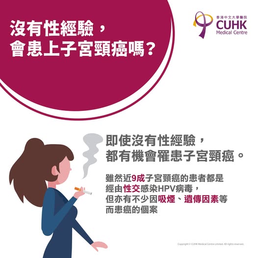 沒有性經驗，會患上子宮頸癌嗎？