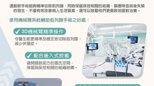 機械臂輔助切除前列腺手術