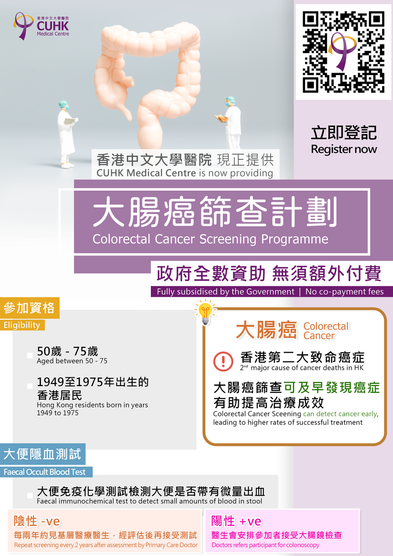 大腸癌篩查計劃單張圖片